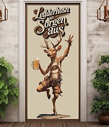 Χαμηλού Κόστους -διακοσμήσεις πόρτας oktoberfest γερμανική βαυαρική μπύρα καλύμματα πόρτας ταπισερί πόρτας διακόσμηση κουρτίνας πόρτας φόντο εσωτερική/εξωτερική πόρτα banner για μπροστινή πόρτα γραφείου