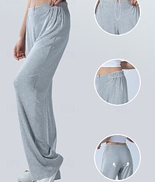 abordables -Mujer Pantalones Deportivo Pantalones de chándal Pantalones de pierna recta Bolsillo Prendas de abajo Exterior Deporte Ejercicio Licra Dispersor de humedad Ligero Pilates Corriendo Yoga Ajuste regular