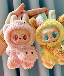 preiswerte -Kleider für Labubu Puppen Fluffy Pig Outfit für 17 cm Labulabu Puppen Puppe nicht enthalten