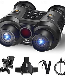 abordables -Jumelles de vision nocturne 3D VR Ultra HD pour adultes - 8K Auto Wake Infrarouge Rechargeable via USB Zoom optique 6x Grand objectif 25 mm Idéal pour l'observation de la faune &l'Avent en plein air