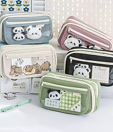 お買い得  -9層のペンケース、透明なコンパートメント、取り出しやすいマグネットボタンフラップを備えた大容量収納バッグ