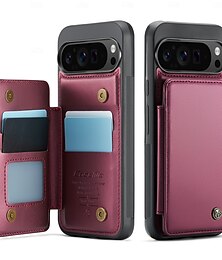 זול -טלפון מגן עבור גוגל Pixel 9 Pro Pixel 9 Pro XL פיקסל 9 כיסוי הפוך רגלית עמיד בזעזועים TPU עור PU