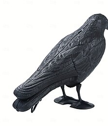 お買い得  -ハロウィーンのカラスの飾り、杭付きのリアルなプラスチックのカラス、ハロウィーン用の不気味な屋外の庭と庭園の装飾