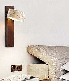 abordables -Lámpara de pared, estilo japonés wabi-sabi, amarillo natural, travertino, dormitorio, sala de estar, pared trasera, pasillo, hotel