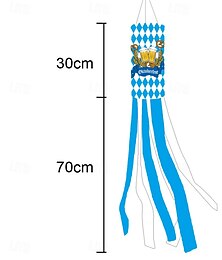 economico -Decorazioni di Oktoberfest Mancanza Bavarese Heavy Duty Decorazione Esterni in Stile Bavarese Birra Bandiera Mancanza a Quadri Bianchi e Blu per Esterni