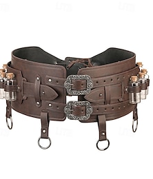 abordables -Medieval Baile de Máscaras Cinturón Feria del Renacimiento Vikingo Hombre Mujer Celta Vikingo Víspera de Todos los Santos Carnaval Mascarada Rendimiento LARP Adulto Cinturón