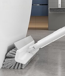 abordables -Cepillo para piso de baño, cepillo fregador multifunción en forma de V, cepillo para alfombras, raspador de vidrio para ventanas, plegable a 180 grados