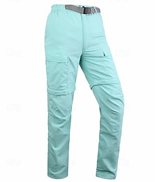 abordables -Mujer Pantalones cargo Pantalones convertibles Pantalones para senderismo Al aire libre Ajuste regular Secado rápido Prendas de abajo Cintura elástica Negro Verde Ejército Corriendo Camping