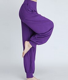 お買い得  -女性用 ヨガパンツ ハーレムパンツ ブルーマーズ ライトウェイト ハイウエスト ジム ピラティス ズンバ ボトムズ ブラック ホワイト ピンク モーダル 秋 スポーツ アクティブウェア マイクロエラスティック ルーズフィット
