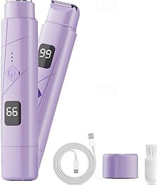 billige -2-i-1 elektrisk ladyshaver med digitalt display, dobbelthodet bikinitrimmer, våt &tørr kroppshårtrimmer
