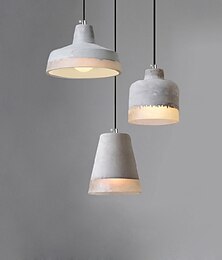 billige -hengelampe retro industriell sement- og harpikspendellampe kreativ grå betonglysekronearmatur hengelampe taklampe lysekrone restaurant kaffebar kjøkken pendellamper