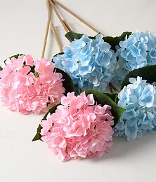 abordables -3 piezas de flores artificiales de seda con hojas bordadas, ideales para decoración de bodas, accesorios de fotografía y decoración del hogar.
