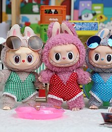 preiswerte -Kleidungsset ForLabubu Modekleidung Zubehör Outfit geeignet für 6,69 Zoll (17cm) Puppe weiche Baumwollkleidung Ersatz keine Puppe NUR Kleidung