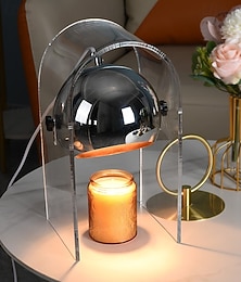 abordables -Chauffe-bougie à cire réglable en hauteur, support en acrylique, lampes de table, chauffe-aromathérapie pour chambre à coucher, fondeur de parfum de chevet (variateur de minuterie)