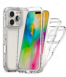 Χαμηλού Κόστους -τηλέφωνο tok Για Apple AirTag iPhone 16 Pro Max Plus iPhone 15 14 Pro Max Plus iPhone 13 Pro Max Πίσω Κάλυμμα Διαφανής Ανθεκτική σε πτώσεις TPU Ακρυλικό PC