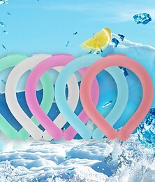 abordables -Tubo de enfriamiento portátil para el cuello, anillo de enfriamiento con bolsa de hielo de gel reutilizable para el verano, masajeador de cuello portátil con prevención de insolación