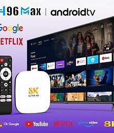 Недорогие -android 14 smart tv box h96 max m2 plus rockchip rk3528 1000m lan wifi6 bluetooth 5.4 8k 4k bt с голосовым гироскопом пультом дистанционного управления телеприставка медиаплеер