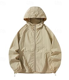 abordables -Hombre Mujer Unisexo Chaqueta para correr Chaqueta para exteriores Full Zip Manga Larga Abrigos Deportivo Protección Solar Transpirable Secado rápido Ligero Tenis Golf Corriendo Ropa de deporte Ropa