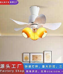 economico -Ventilatore da soffitto moderno a 3 pale con luce a LED, motore a corrente continua senza pale in ABS, conversione di frequenza, telecomando in ferro 110 V-220 V