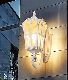 economico -Lampadari da esterno per fattoria, montaggio a parete, base rotonda, illuminazione per portico anteriore, applique da parete in bronzo antico opaco, lanterne da parete esterne impermeabili per patio,