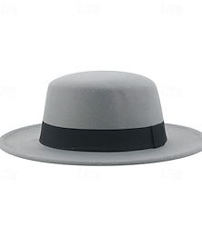 levne -Retro rodič-dítě britský styl černý plochý klobouk vlněný klobouk muži a ženy výkonnostní gentleman klobouk plstěný klobouk dětský výkonnostní klobouk