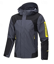 preiswerte -Herren Windjacke Wanderjacke Regenmantel Außen Wasserdicht Winddicht Wanderoutfits Wanderbekleidung Frühling Herbst Oberteil Camping / Wandern / Höhlenforschung Laufen Schwarz Weiß Blau