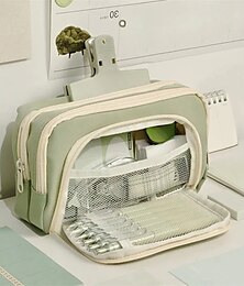 preiswerte -Federmäppchen mit großem Fassungsvermögen, Bleistifttasche, tragbares Kosmetik-Geschenk für Büro, Schule, Teenager, Mädchen, Jungen, Männer, Frauen, Erwachsene