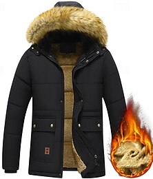 abordables -Hombre Chaqueta de lana Chaqueta acolchada Chaqueta de Invierno Al aire libre Impermeable Resistente al Viento Trajes de senderismo Ropa de senderismo Invierno Otoño Camiseta Camping / Senderismo