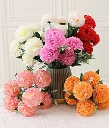 お買い得  -7つの大きな水彩画の龍と鳳凰の造花のブーケ1つ。結婚式、お祝い、家やパーティーの装飾に最適なリアルなブライダルブーケ。