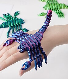 abordables -Figurine de scorpion imprimée en 3D pour Halloween, jouet articulé réaliste, modèle animal mobile, décoration de bureau, cadeau jouet pour enfants, décoration de terrarium d'aquarium