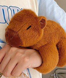 cheap -Capybara Plush Animal Slap Bracelet Stuffed Animal Hugger Capybara Slap Bracelets Plush Toy Wrist Stuffed for Decoration for Kids Birthday Party Favor Supply