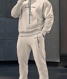 abordables -Hombre Graphic 2 piezas Conjuntos de sudaderas 3D Chándal Sudadera con capucha Manga Larga Pantalones largos Con Capucha Casual / Diario Ropa Deportiva Impresión 3D Primavera Otoño Invierno Marrón