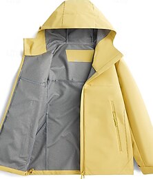 abordables -Mujer Chaqueta casual Chaqueta con capucha Mantiene abrigado Cómodo Cremallera Bolsillo Moda Exterior Plano Exterior Noche Cremallera Regular Con Capucha Ajuste regular Manga Larga Ropa de calle