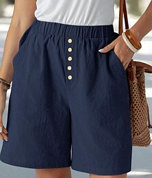 economico -Per donna Chinos Shorts Vacanza Moda Essenziale Corto Vita Alta Semplice Tasca Coulisse Comodità All'aperto Micro-elastico Vacanza Streetwear Quotidiano Blu scuro Nero Estate Primavera Vestibilit