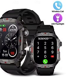economico -C40Pro Sport Smartwatch con torcia elettrica, schermo ultra-large, assistente vocale, controllo musicale, orologio intelligente, orologio da polso con quadrante personalizzato