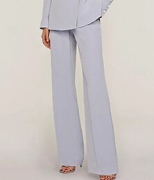 abordables -Pantalon Maman de la Mariée Élégant Longueur de Sol Longueur Cheville Couleur Unie