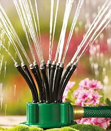 economico -Irrigatore da giardino, spruzzatore automatico multi-testa a 360 gradi per l'irrigazione di fiori, per orticoltura e giardinaggio.