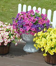 economico -Confezione da 8 fiori artificiali di ipomea, fiori da esterno in plastica resistenti allo sbiadimento, per decorazioni primaverili, Pasqua, San Valentino, decorazioni da giardino per la festa della