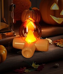 economico -Lampada a fiamma a forma di ceppo d'albero, lampada ornamentale a legna, luce notturna, lampada da falò, lampada da campeggio da comodino per interni, decorazione natalizia di Halloween, piccola luce