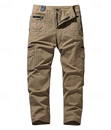 abordables -Homme Pantalons Cargo Pantalons de randonnée pantalon de randonnée Extérieur Coupe régulière Imperméable Coupe-vent Séchage Rapide Léger Pantalons Poche à Fermeture Éclair Noir Jaune Coton Camping