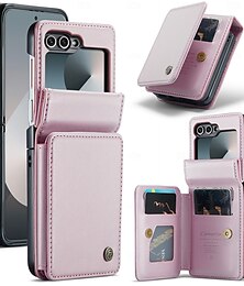 זול -טלפון מגן עבור סמסונג גלקסי Z Flip 6 כיסוי הפוך רגלית עמיד בזעזועים TPU עור PU