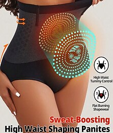 billiga -Dam Shapewear Midjetränare Sport Ren färg Elastisk midja Dagligen Ärmlös Svart Sommar Vår Höst Vinter