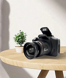 abordables -Appareil photo numérique 16 mégapixels avec zoom 16x 1080p, stabilisation d'image numérique, batterie 600 mAh, objectif amovible 2,4 pouces, caméra vidéo domestique, capacité maximale 128 Go
