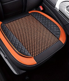 abordables -Housse de siège auto de luxe - Coussin en soie glacée matelassée noire avec motif en losange respirant &Housses de siège antidérapantes pour voiture, accessoires d'intérieur durables et confortables