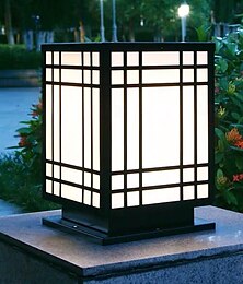 economico -Lampada da esterno a palo, moderna, per ingresso da cortile, con alloggiamento in metallo, per patio, 110-240 V, 5 W.