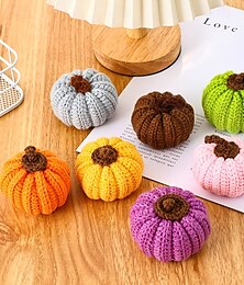 economico -zucche di simulazione di Halloween lavorate a maglia