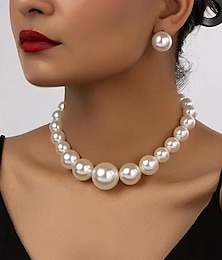 ieftine -Seturi de bijuterii de mireasă 1set Perle Aliaj Cercei Coliere Pentru femei Elegant Stilat Dulce Set de bijuterii Pentru Nuntă Muncă Ocazie specială