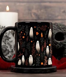 olcso -halloweeni ajándék bögre, fehér szellem kerámia kávésbögre 330ml/12oz, ijesztően aranyos halloweeni bögre nőknek, barátoknak, ünnepi parti dekorációnak, édesség ajándékötlet