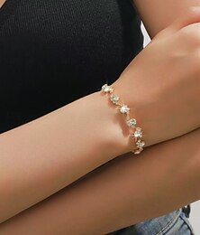 economico -Per donna Braccialetto Tropicale Prezioso Elegante Lega Gioielli braccialetto Argento / Oro rosa / Oro Per Feste
