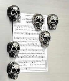 abordables -6 imanes de refrigerador de acero inoxidable con diseño de esqueleto de Halloween, bonitos imanes decorativos góticos para adultos, niños, cocina, oficina, pizarras blancas y armarios.
